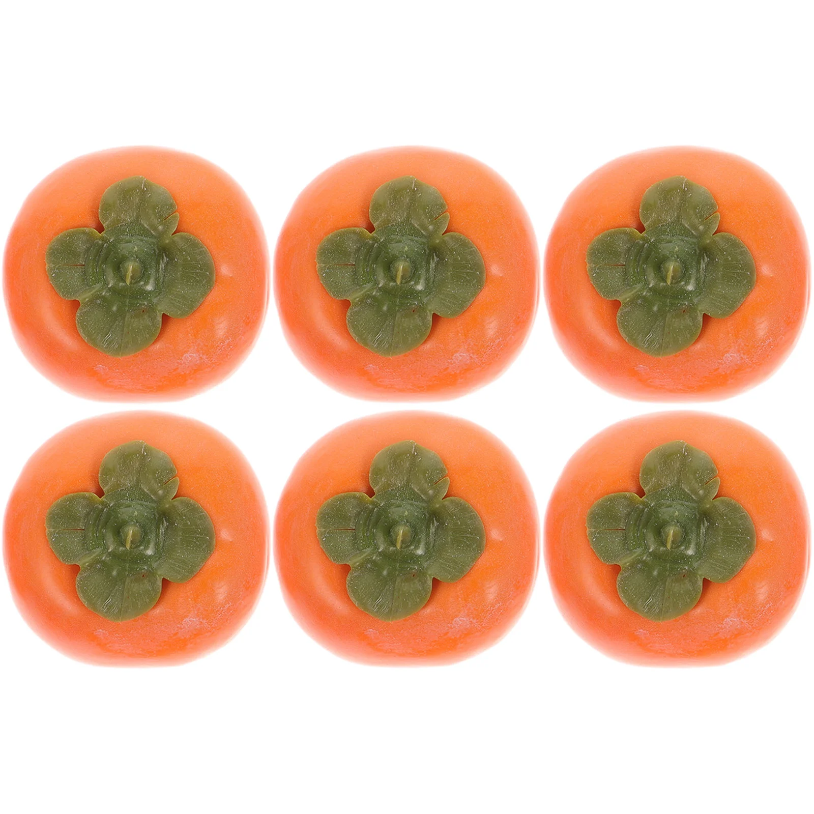 

6 Pcs Fake Persimmon Props Simulation Lifelike Fruit Decorations Scene Adornment Simulated Foams Artificial Model