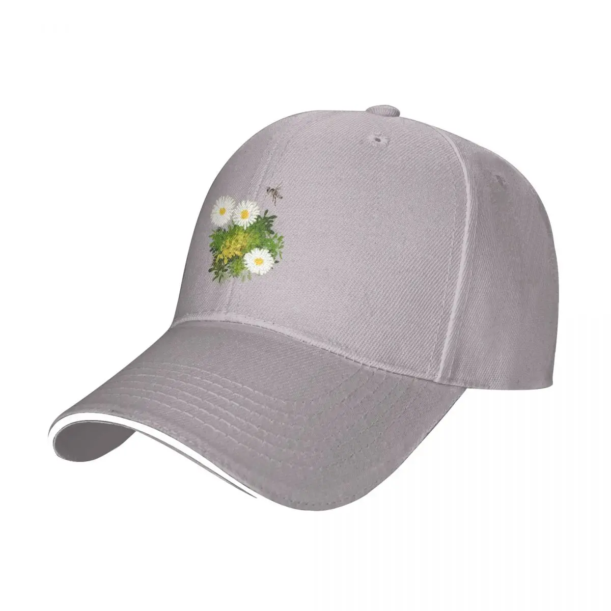 Flowers and Bee Cap Baseball Cap beach hat baseball men's hats Women's