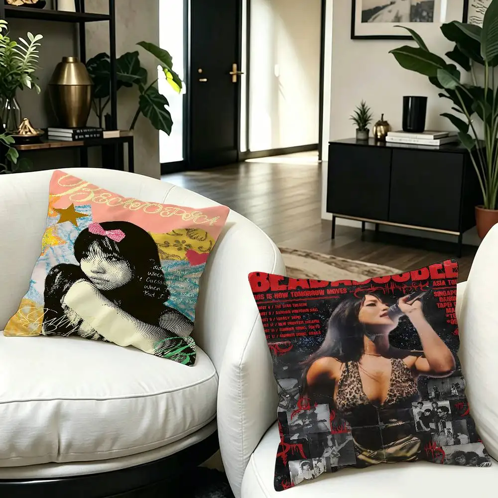 Rock Singer B-Beabadoobee Office Cushion Pillowcase Car Cushion Cover45X45CM Lumbar Pillowcase Sofa Pillowcover