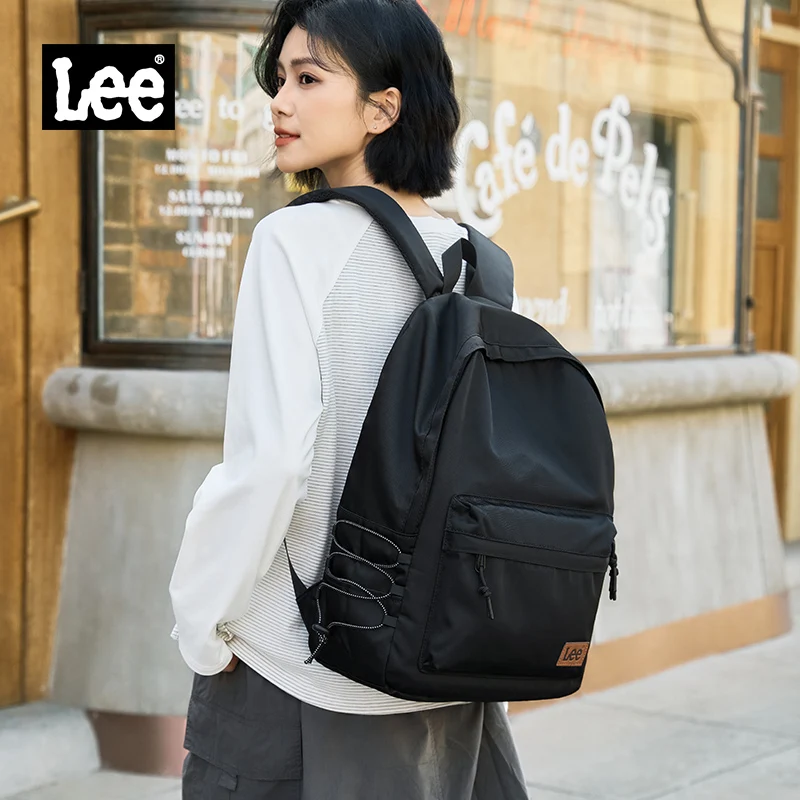 

LEE Classics Utility Large Laptop Backpack Woman Man White Black Waterproof High School Student College Teen Book Bag SchoolBag