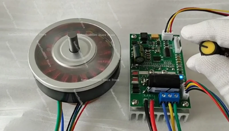 6710 DC Brushless Motor 36V 200W Pancake Flat Thin Direct Drive Motor with Sensor
