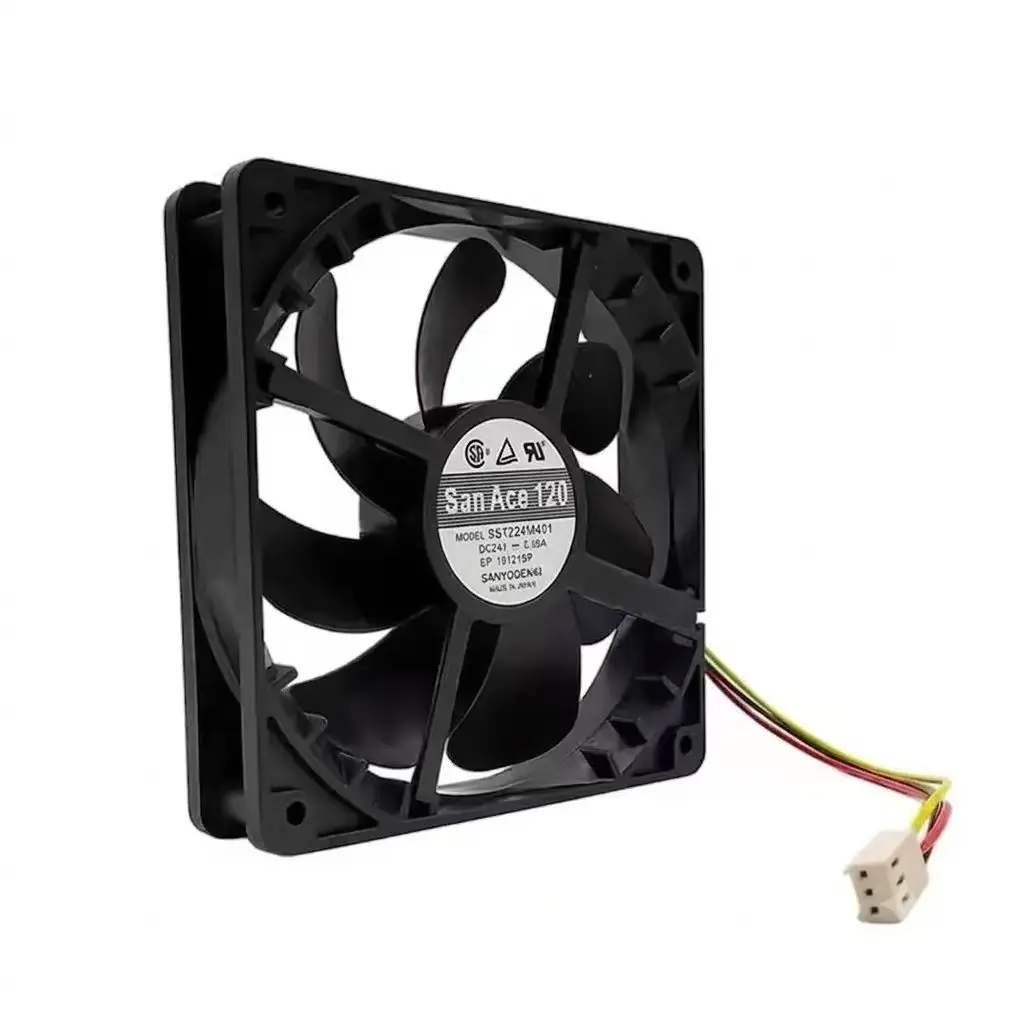 Ventilateur de refroidissement silencieux industriel japonais pour onduleur Sanyo Denki San Ace 120 9S1224M401 24V 0.06A 12025 120mm 3 broches