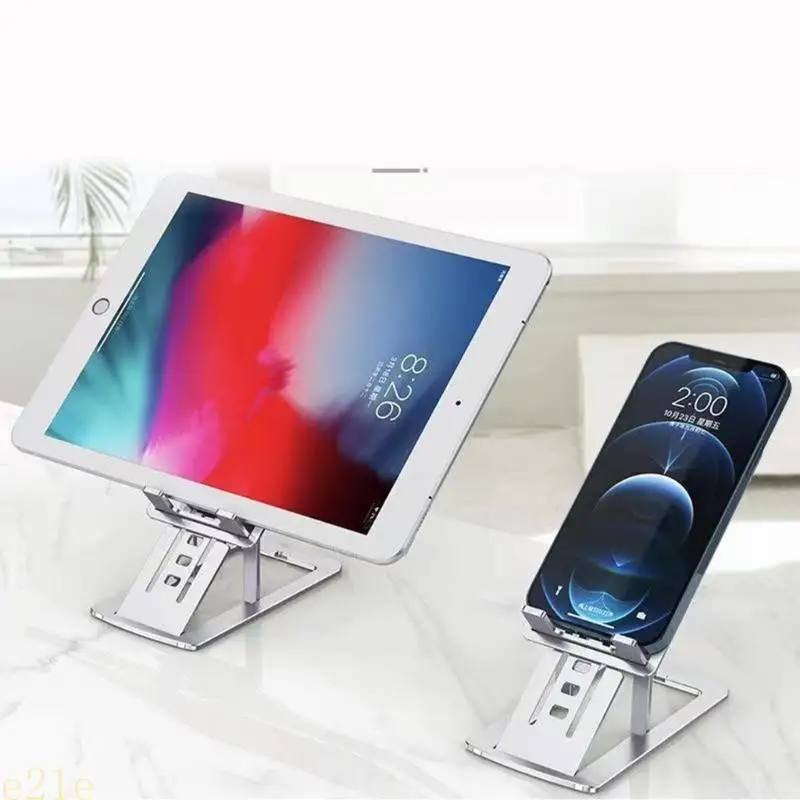 

E21E Metal Holder Height Adjustable Stand for Phone Tablet Tabletop Folding Support
