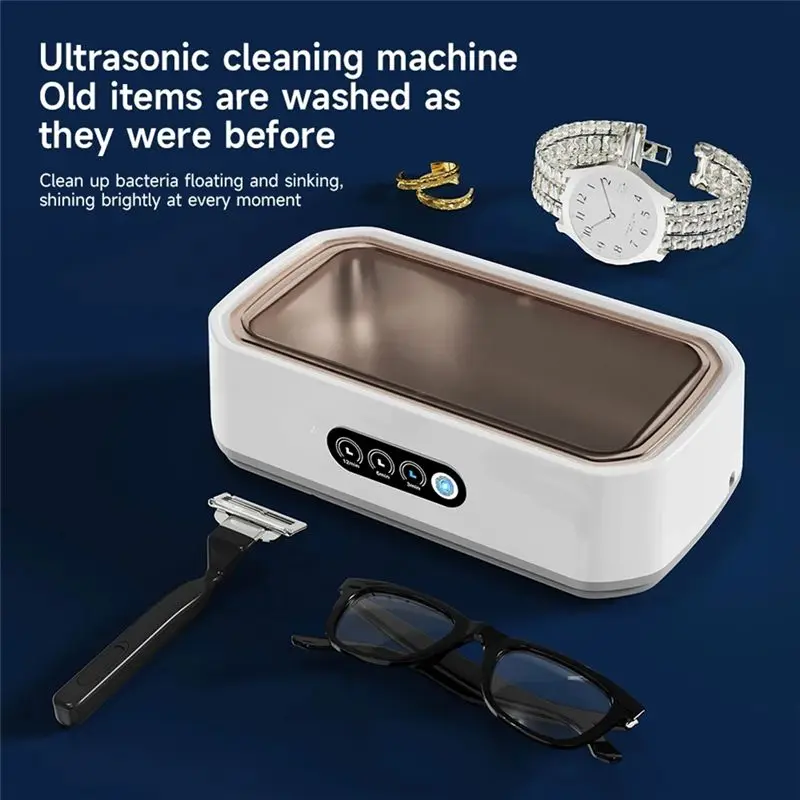 Top Deals 650ML Professional Ultrasonic Cleaning Machine Capacity Glasses Jewelry Braces Cleaner EU Plug
