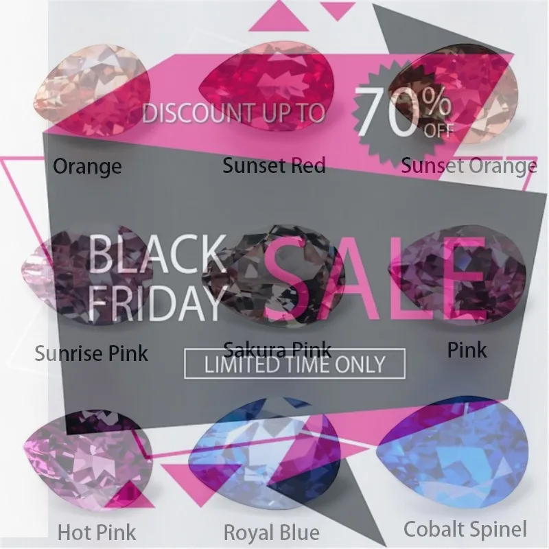 Lab Grown Sapphire Pear Shape Multiple Colors To Choose From DIY Charms Advanced Jewelry Making Materials with Certificate