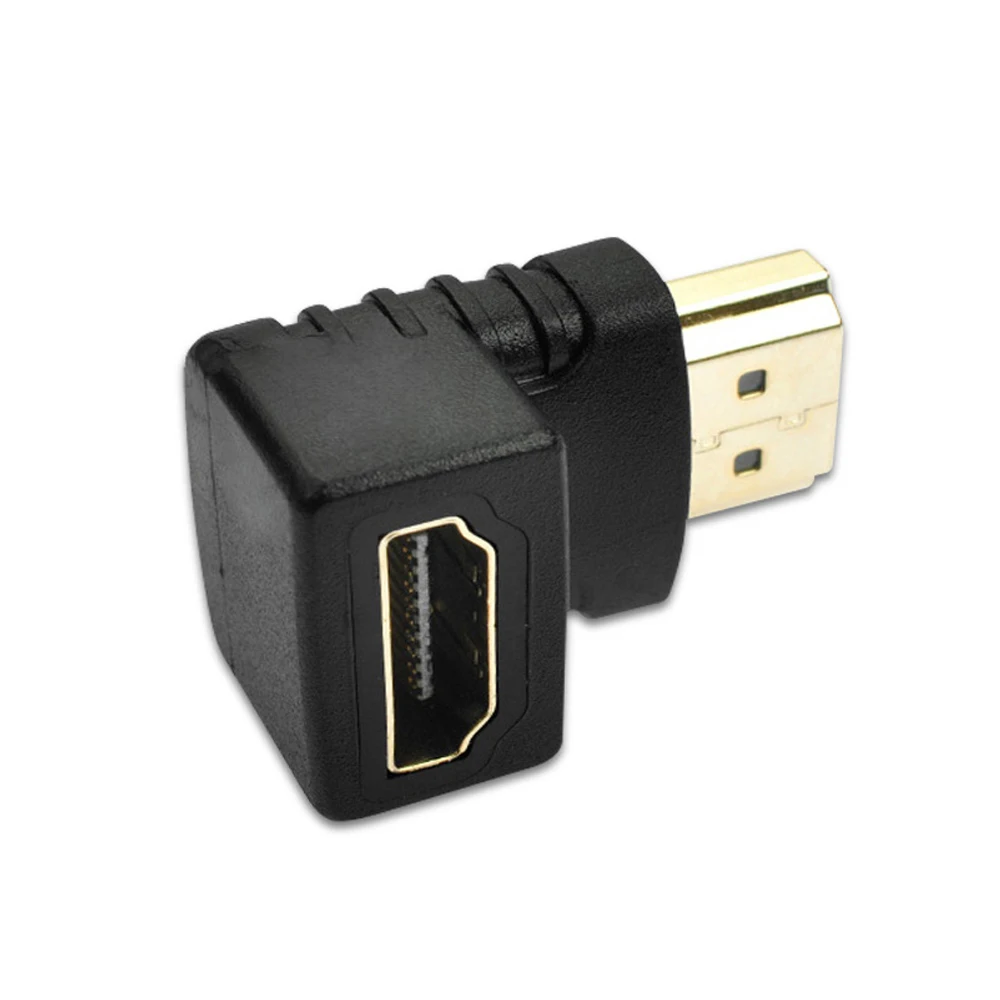 Kompatybilny z HDMI Adapter 90 270 stopni w górę w dół konwerter męski na żeński do przedłużacza laptopa HDTV PS4 Projetor