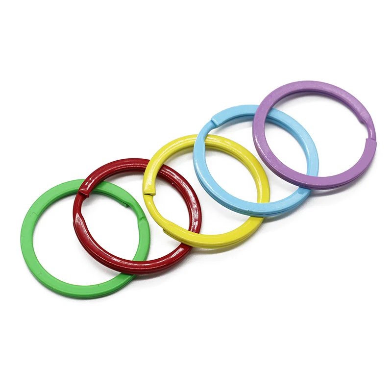10PCS 30mm Multicolor Keyring Split Rings Key Ring For DIY Jewelry Making Sleutelhanger Key Rings Wholesale