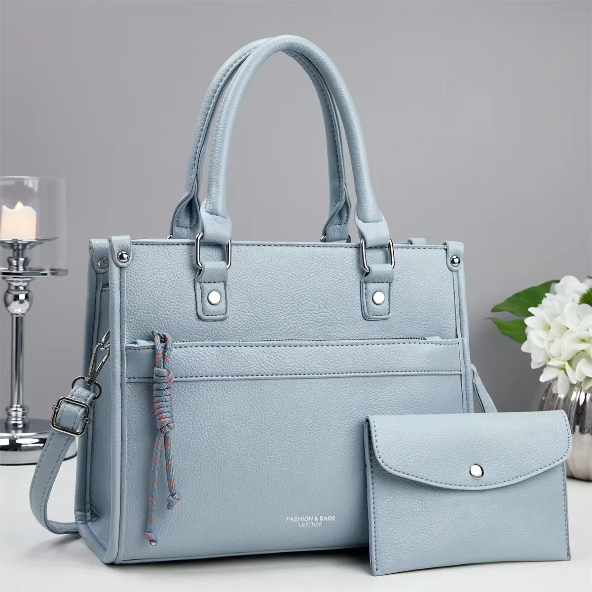 2025 nueva moda mujer Vinateg conjunto de bolsos de hombro de gran capacidad hebilla de bloqueo bolso cruzado de celebridad versátil de moda