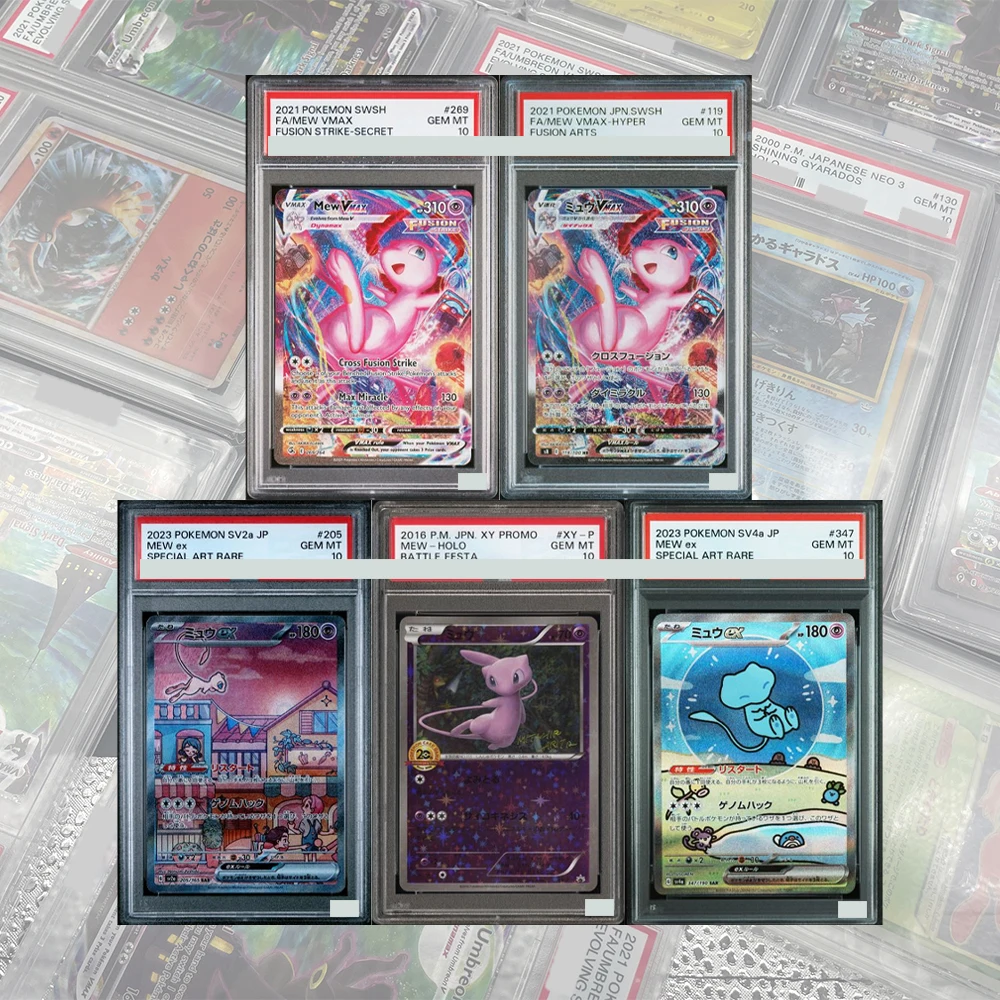 

DIY Proxy PTCG оцененная коллекционная карта Mew Holo Battle Festa 20th Anniversary Promo XY-P GEM MT 10 карта голографическая этикетка подарок
