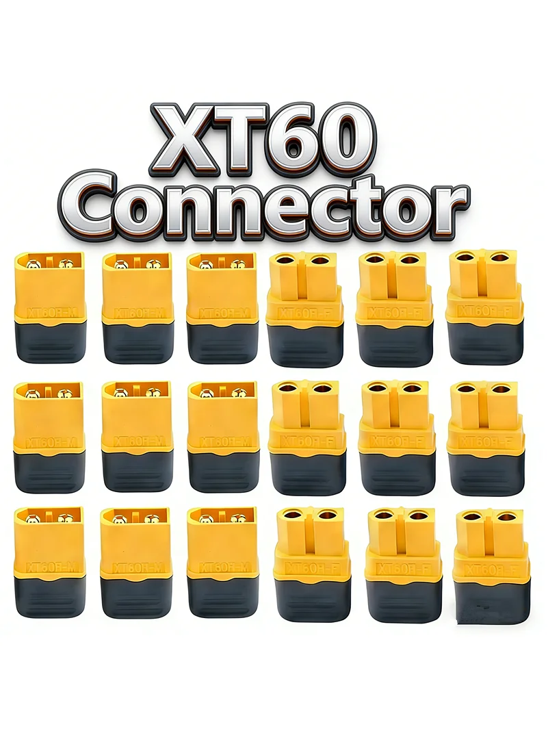 Złącze XT60 męskie żeńskie XT60H-M XT60H-F wtyk zacisk do lutowania, odpowiednie do akumulatorów LiPo RC, akcesoriów do dronów i samolotów RC. — zdjęcie produktu 7