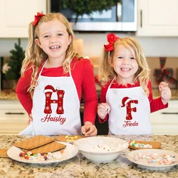 Personalized Apron for Kids Initial and Name Custom Toddler Apron for Girls and Boy Cooking Baking Kitchen Apron