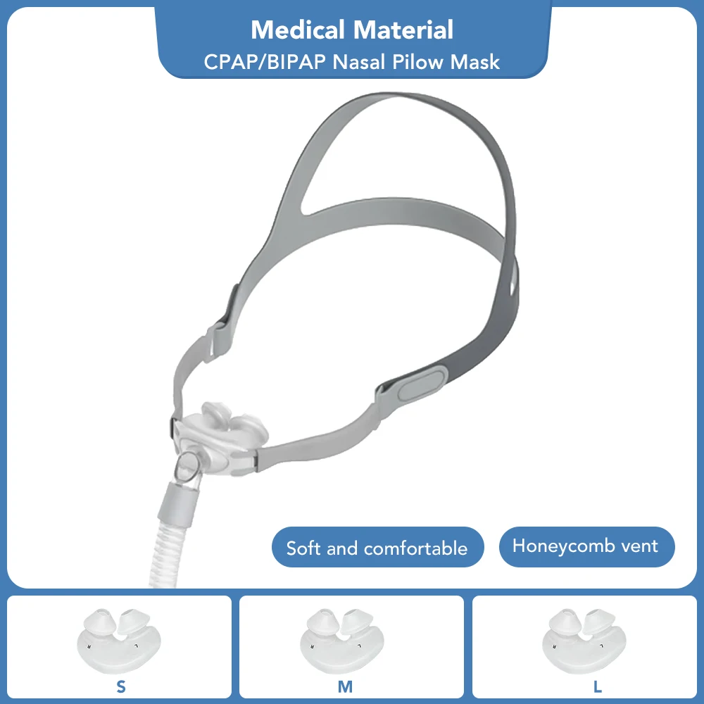 Resoxy Cpap Nasal Pillows Mask exchange Resmed Airfit P10 Sleep Apnea Nose Mask For Cpap&Bipap With S/M/L 3 Sizes Silicone - view 5