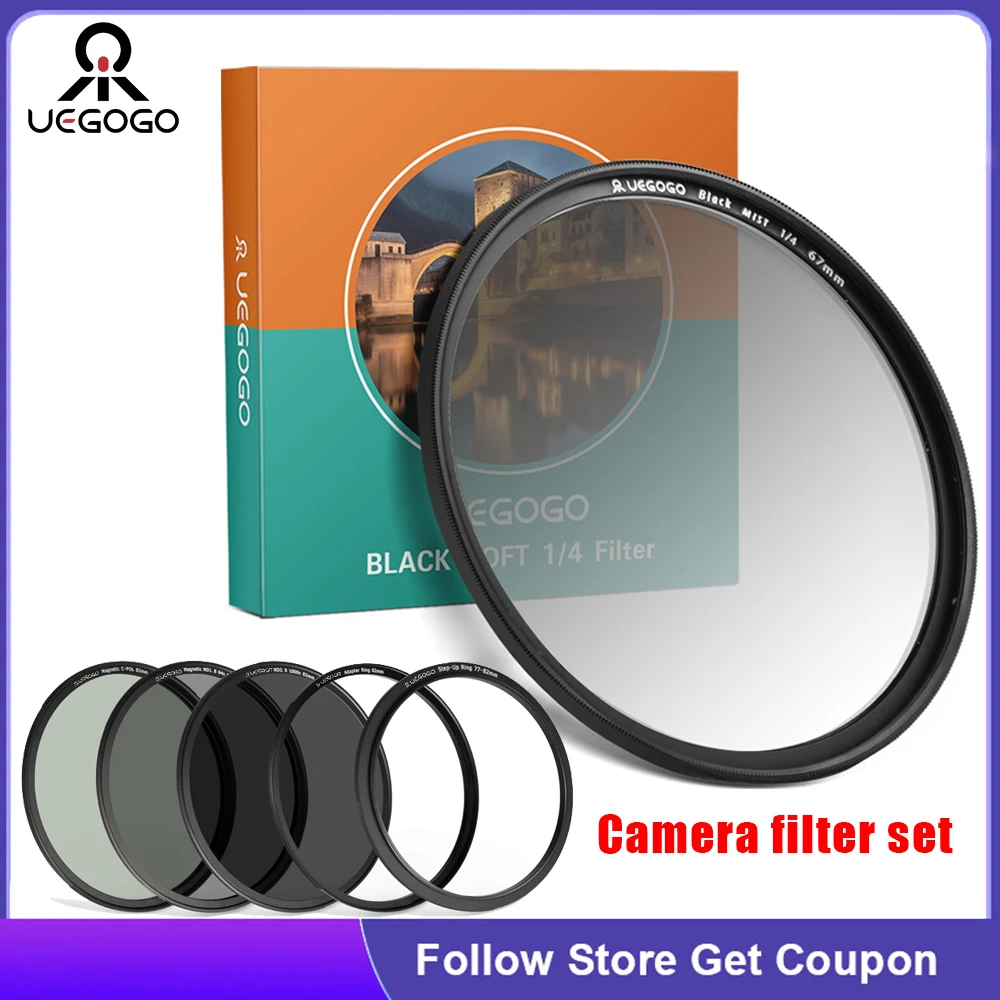 

UEGOGO CPL/UV/MCUV ND2-400/Soft Focus Black Mist Diffusion Camera Lens Filter 52mm 55mm 58mm 62mm 67mm 72mm 77mm 82mm for DSLR