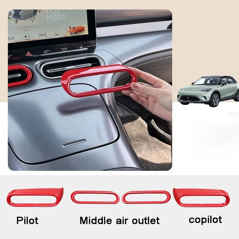 Car Dashboard Air Conditioning Vent Decorative Ring For Mercedes Smart Elf 1 # 3# Car Accessories Interior Color Sticker Styling