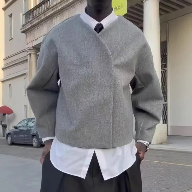 Autumn 2026 New Woolen Cardigan Jacket Design Men