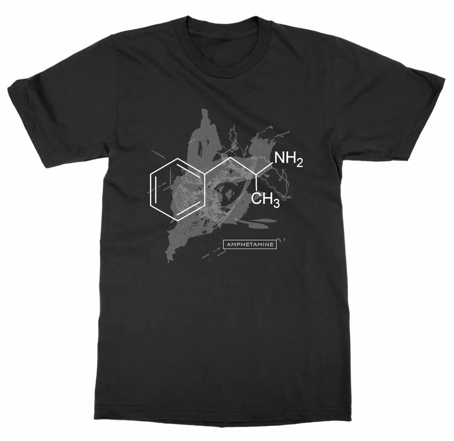 

Neuro Hormone Drug Chemistry Experiment Amphetamine Molecule T-Shirt 100% Cotton O-Neck Summer Short Sleeve Casual Mens T-shirt