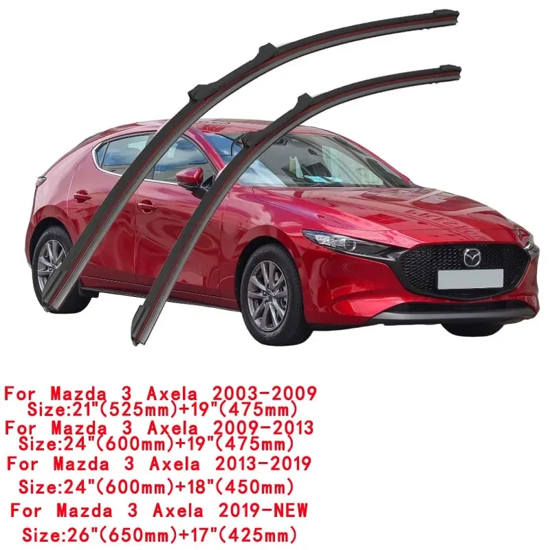

For Mazda 3 Mazda3 Axela 2003-2024 Car Windshield Wiper Blade Front Windscreen Brushes Washer Accessories Window Cleaning Parts