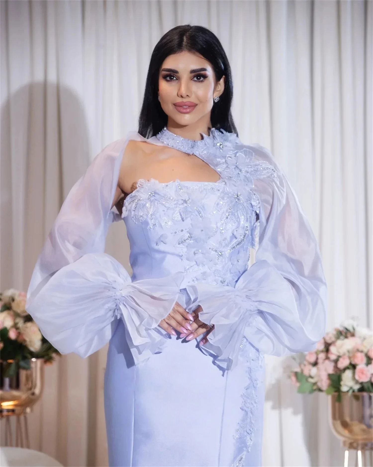 Lilás floral longo sob medida ocasião vestido de noite pastrol unissex jérsei retro dubai árabe saudita israel baile personalizado