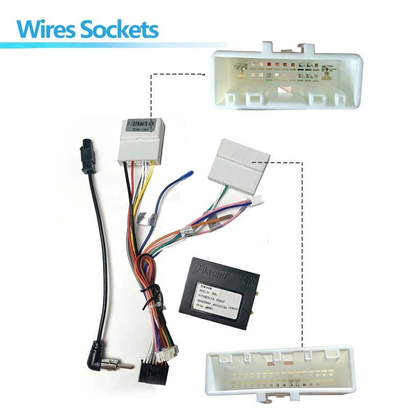 android Car radio Canbus Box Decoder For Mercedes benz Smart Fortwo 453 16pin Wiring Harness Plug Power wire Cable adapter