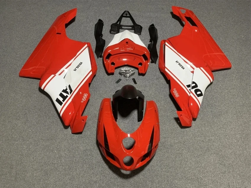 lower price injection molded fairing kit for Ducati 749 999 05 06 red fairings set 749 999 2005 2006