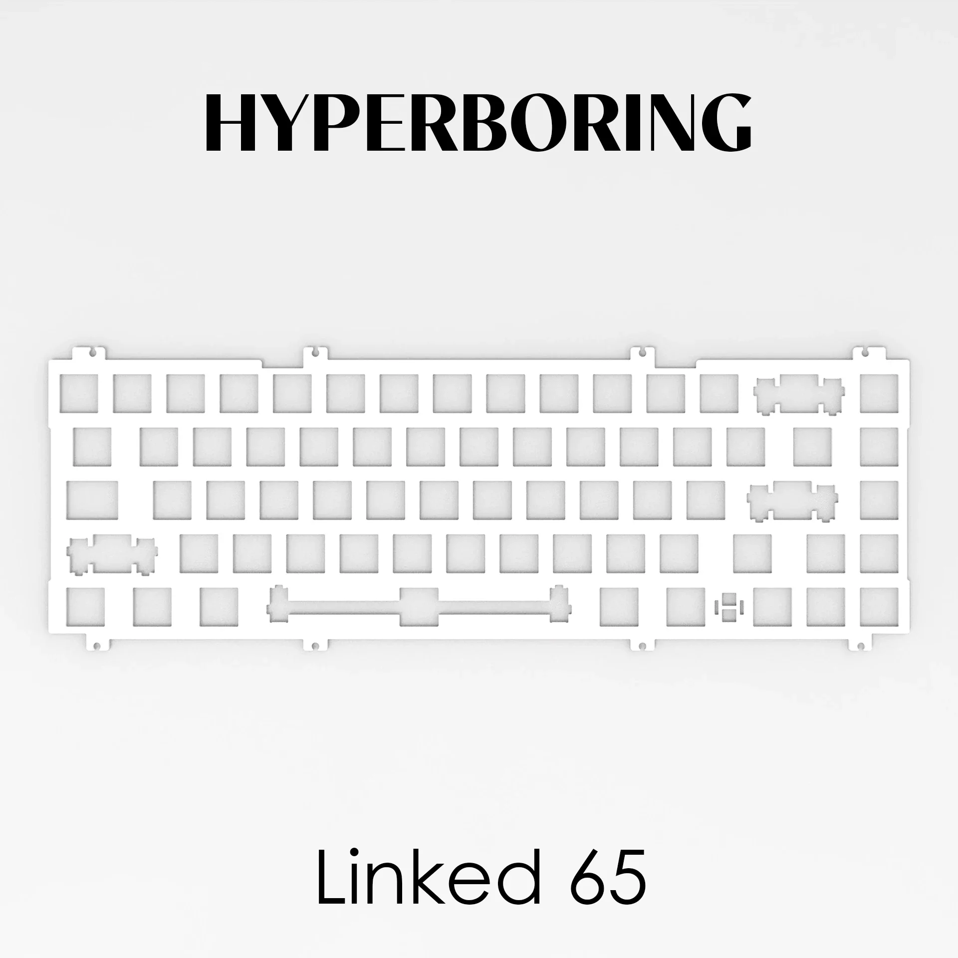 OWLab Link65 Keyboard plate POM for Plate mount stabilizer.