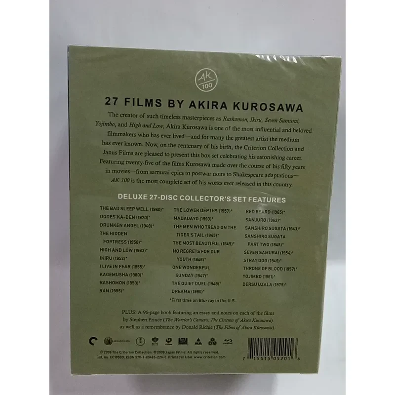 Director Akira Kurosawa Film Works Collection Blu-ray Disc High Definition Movie