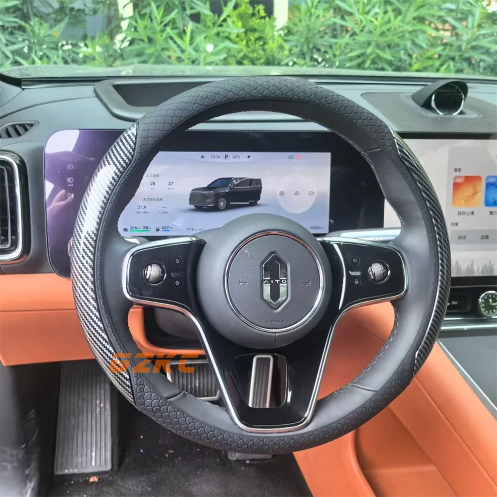 

Универсальный кожаный чехол на руль автомобиля подходит для всех моделей автомобилей, дышащий, противоскользящий, мягкий, удобный, 3 модных цветов