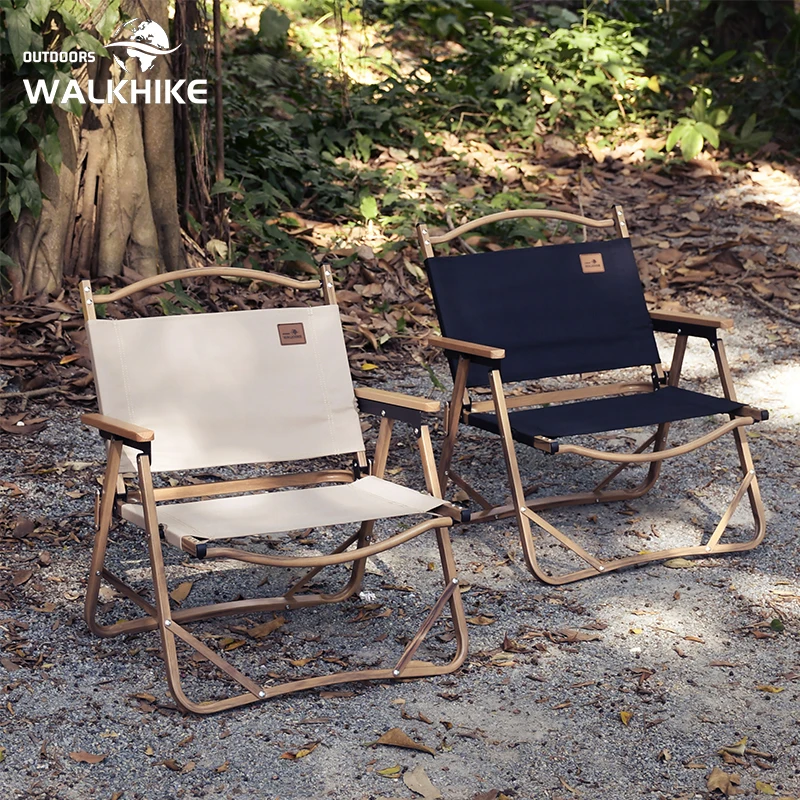 

WALKHIKE Portable Outdoor Folding Camping Kermit Backrest Aluminum Fishing Stool