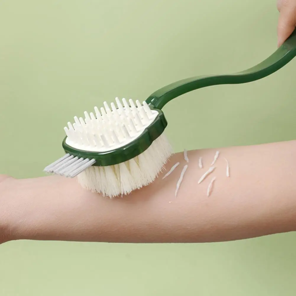 Bath Brush Long Handle Dual-sided Back Scrubber with Soft Bristles for Shower Bath Body Exfoliator Brush for Home Bathroom Back