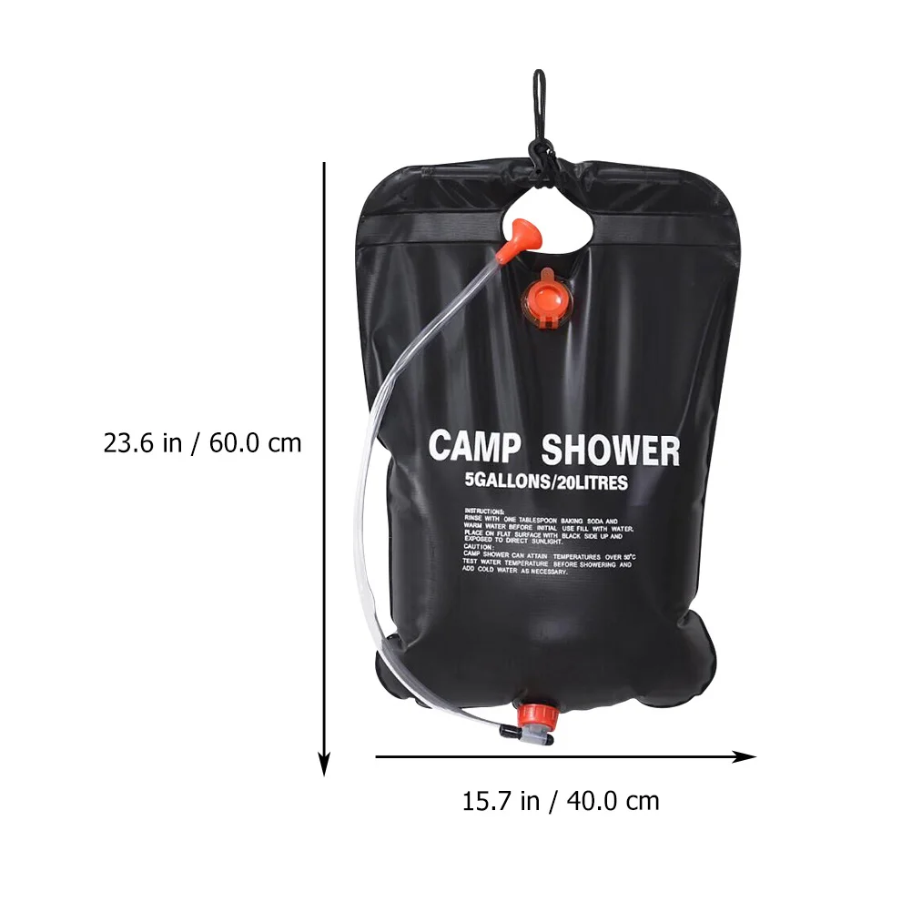 2 Pcs Outdoor Camping Shower Bag Water Temperature Hose on Foot Refreshing Pvc Solar Bags