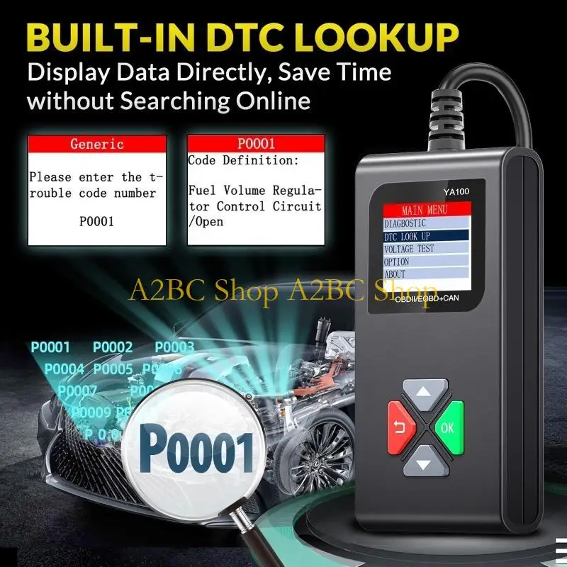 

A2BC Automotive EOBD Diagnostic Scanner Car Accessories Turn Off Check Engine Light