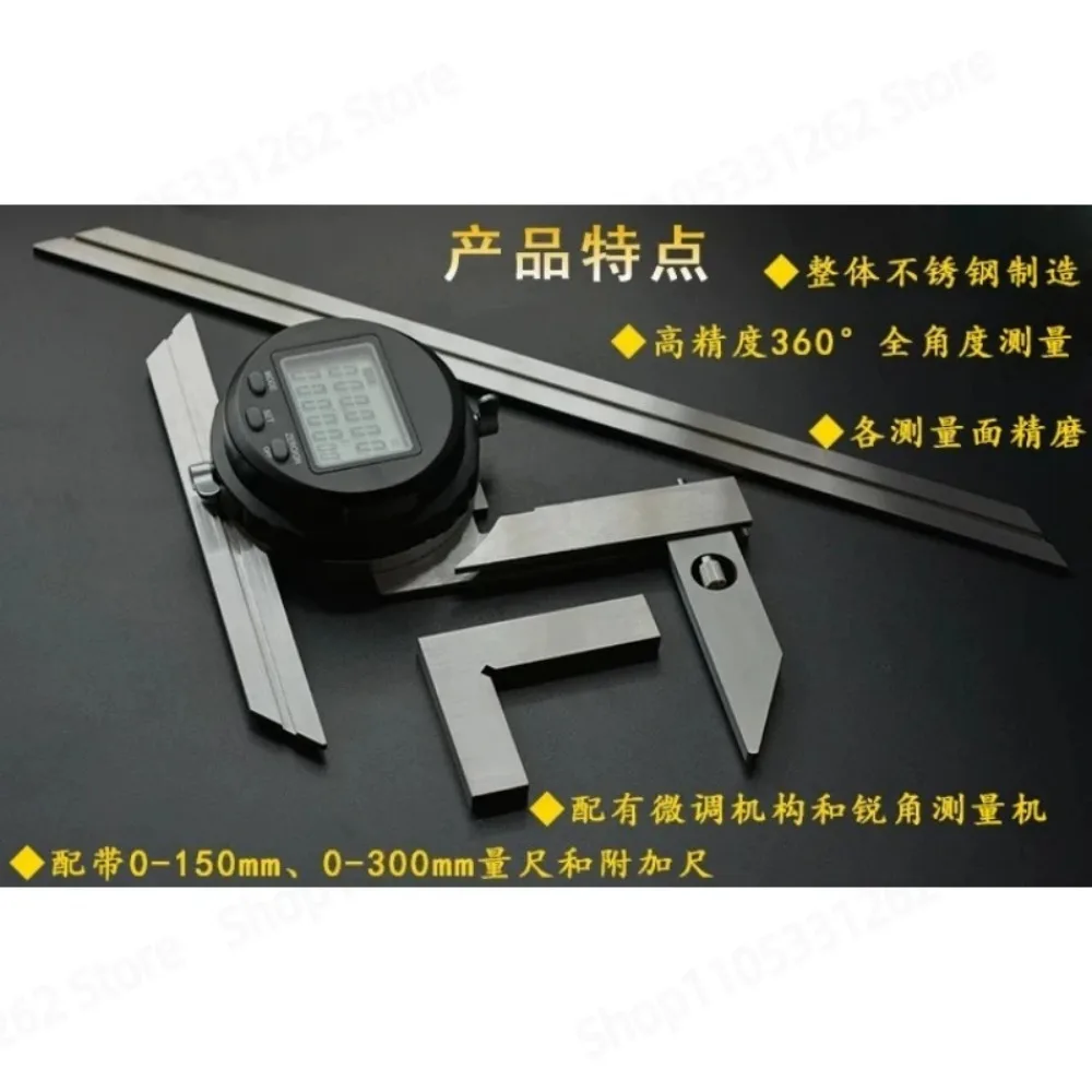 Stainless Steel High Precision Digital Universal Protractor 360 Degree Angle Gauge Measuring Tool