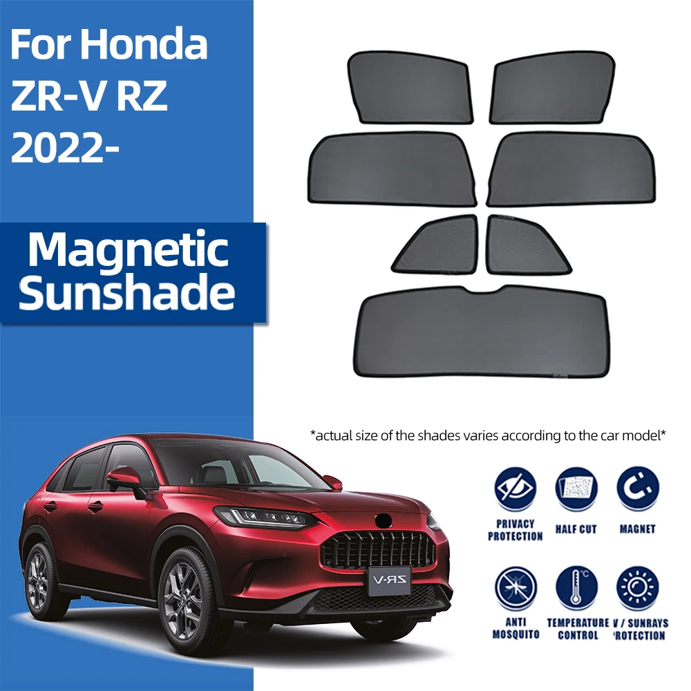 For Honda ZR-V ZRV RZ 2022 2023 2024 Magnetic Car Sunshade Visor Front Windshield Curtain Rear Side Baby Window Sun Shade Shield