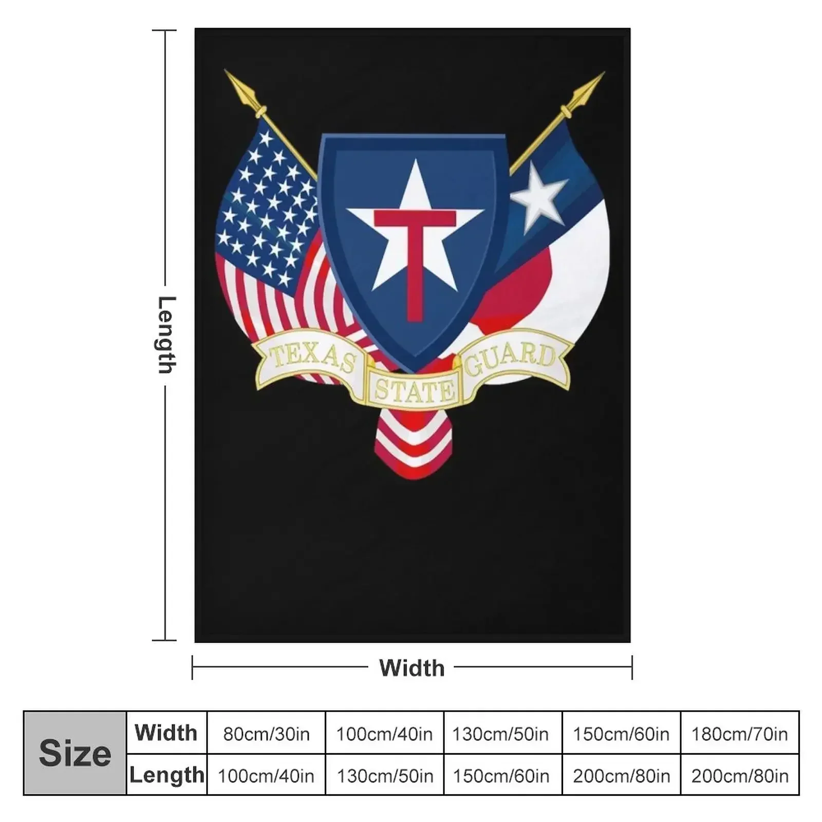 Texas State Guard Throw Blanket Fashion Sofas Luxury Designer Thermal Decorative Beds Baby Flannel Blankets