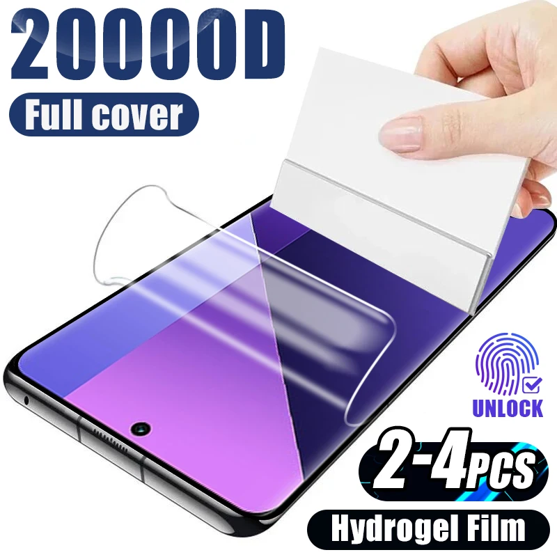 

2-4Pcs Full Curved Hydrogel Film For Redmi Note 13 14 Pro Plus Screen Protector For Xiaomi Note 10 Lite CC9 Pro Protective Film