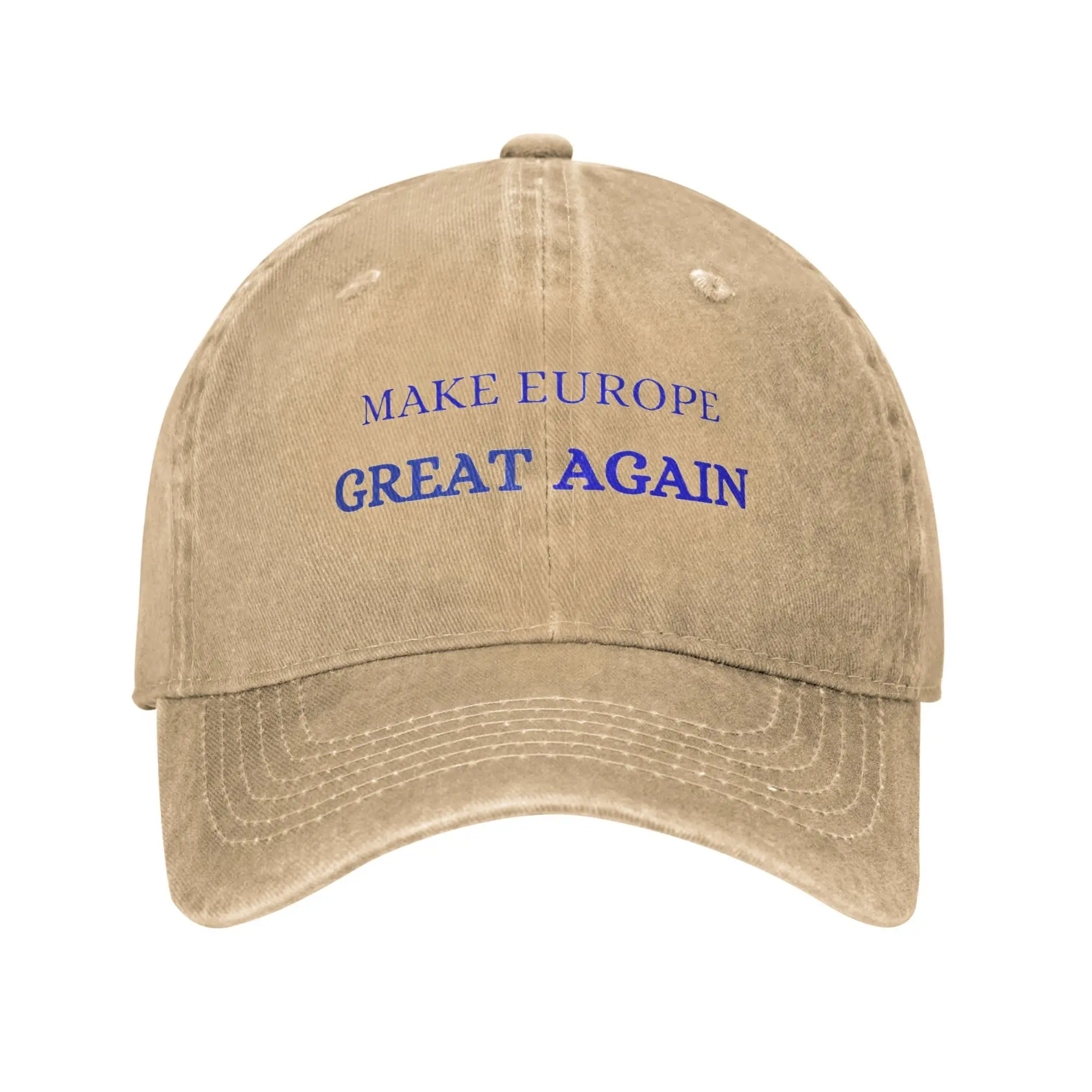 MAKE EUROPE GREAT AGAIN Baseball Cap Sun  Kpop Rock Sunscreen Washed Trucker Hat Female Male Vintage Design Baseball Caps