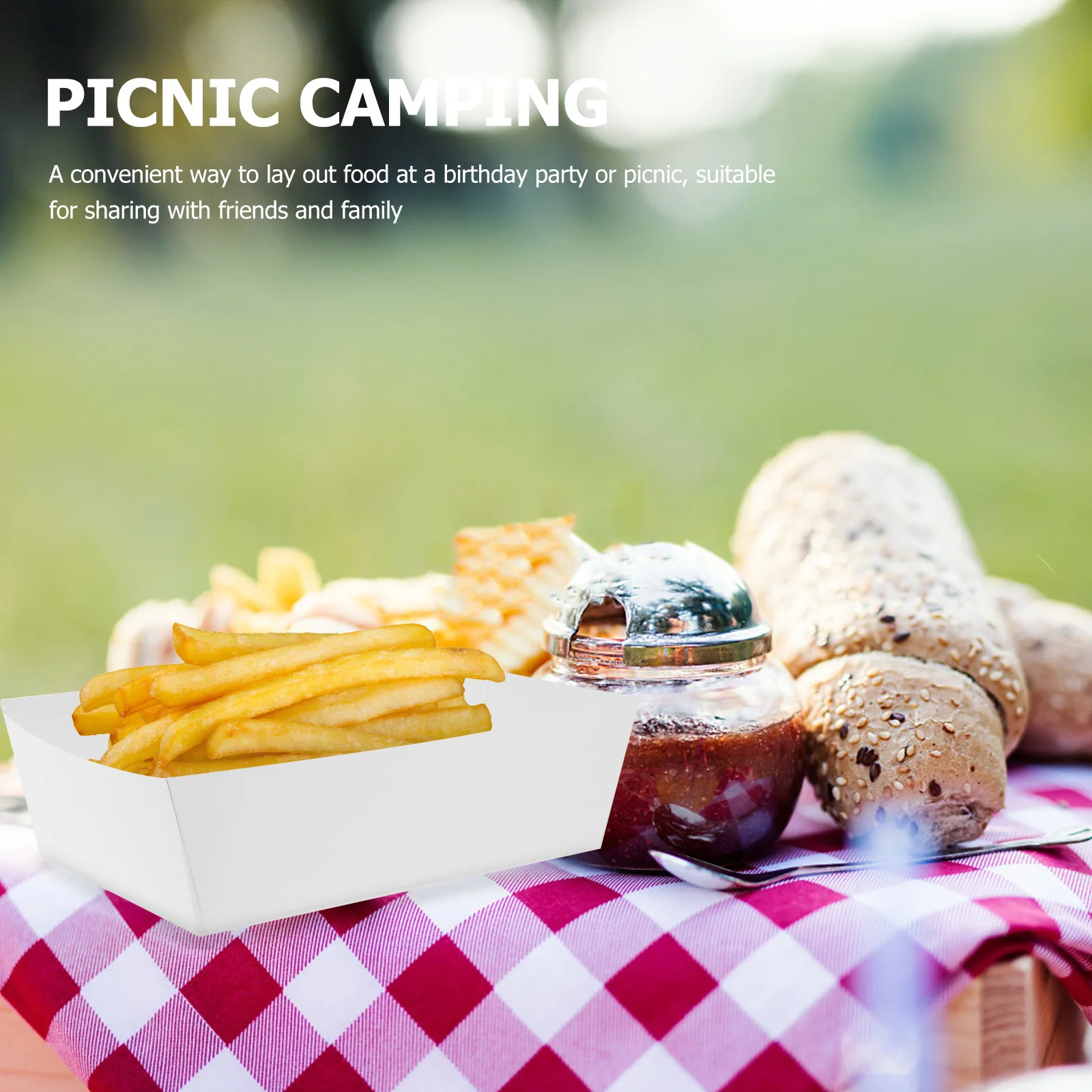 กล่องกระดาษรูปเรือสำหรับใส่อาหาร 100 ชิ้น กล่องกันน้ำมันสำหรับใส่เฟรนช์ฟรายส์ ฮอทดอก ชีสสติ๊ก ขนมขบเคี้ยว กล่องใส่อาหารทอดรูปเรือ