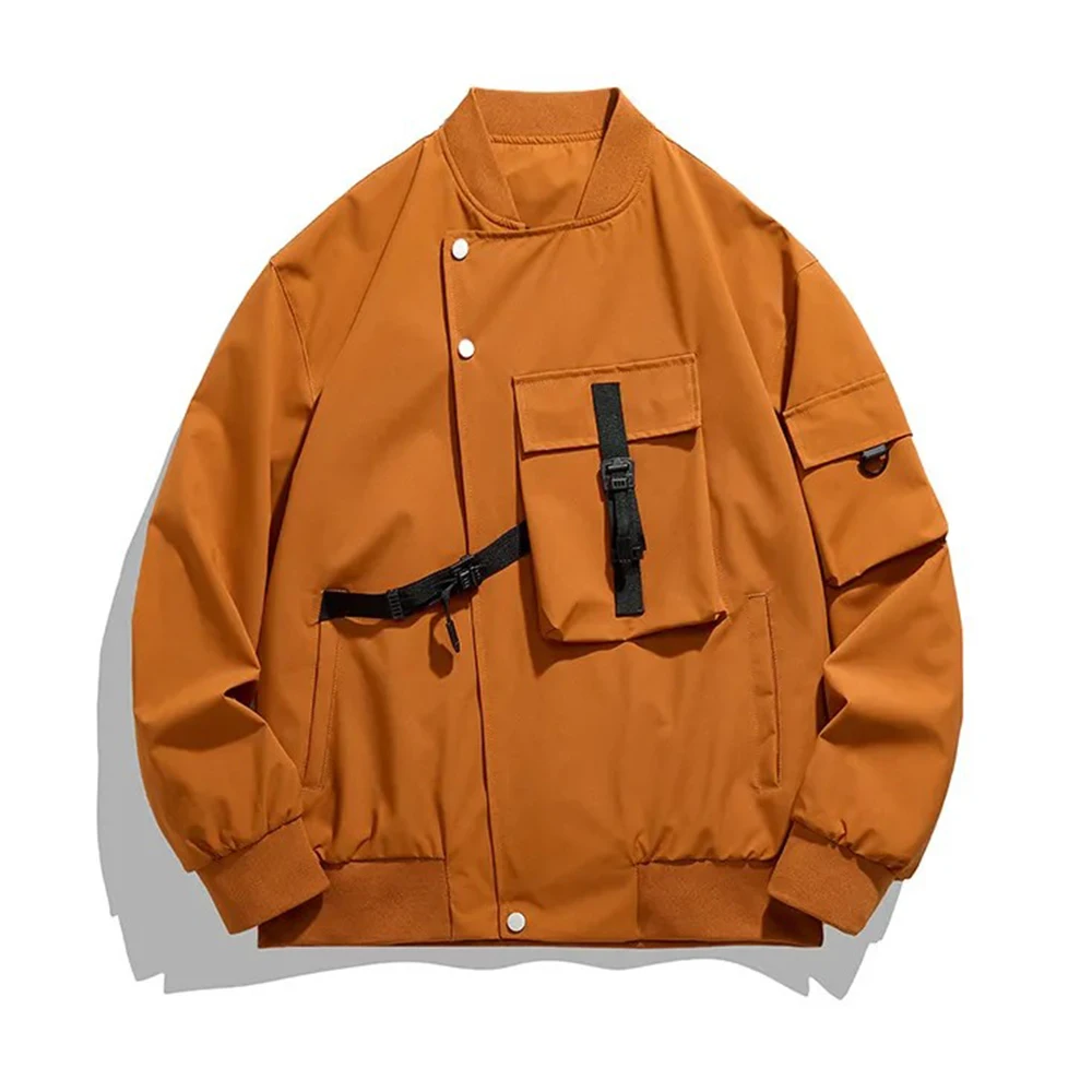 Large Size Baseball Jacket Mens Autumn Winter Workwear Jacket Fashion Street Trend Loose Japanese Style Stand Collar Y2k Jacket