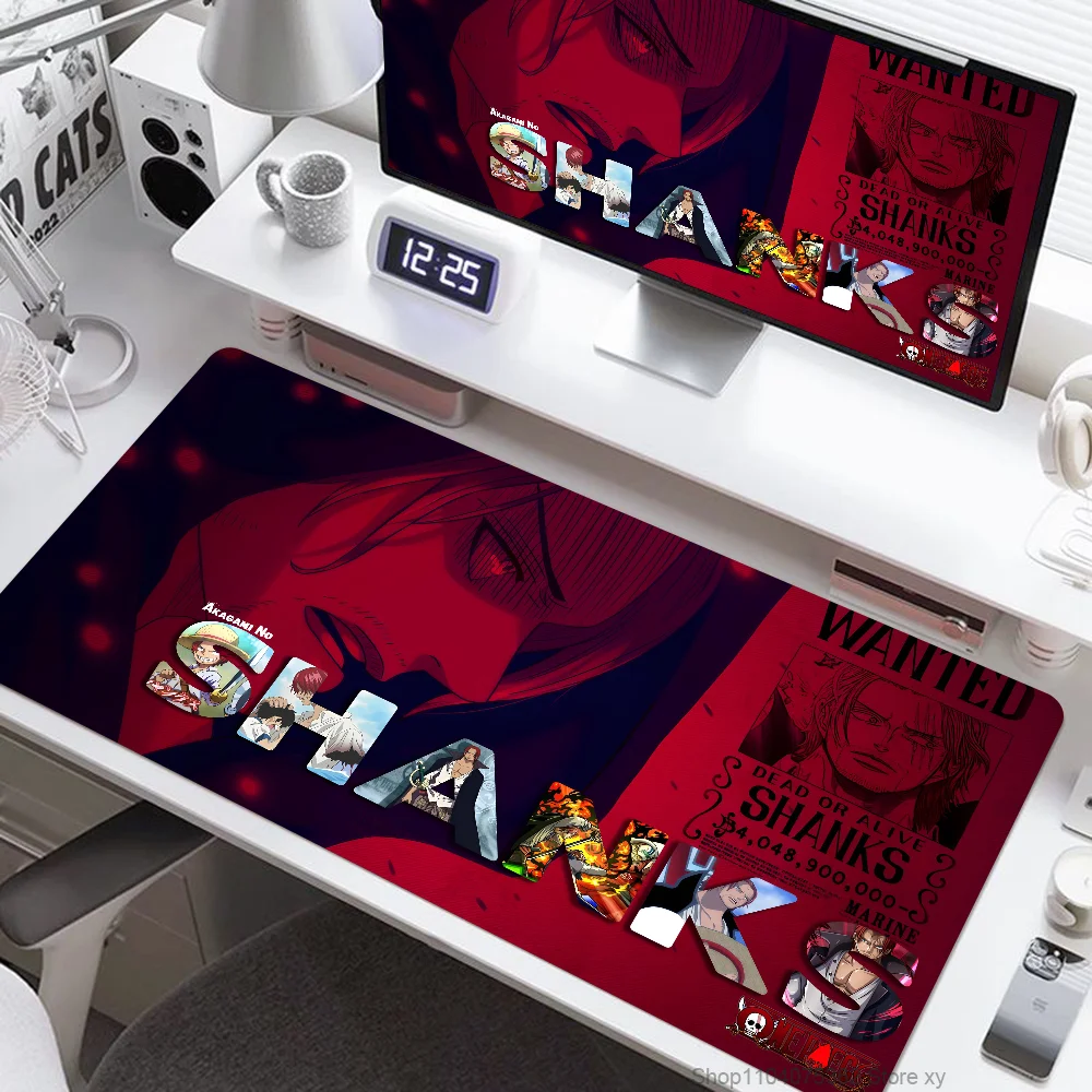 Anime Ones Piece Shanks Mousepad Large Keyboard Desk Mat Gaming Mouse Pad LockEdge Non-slip Mat