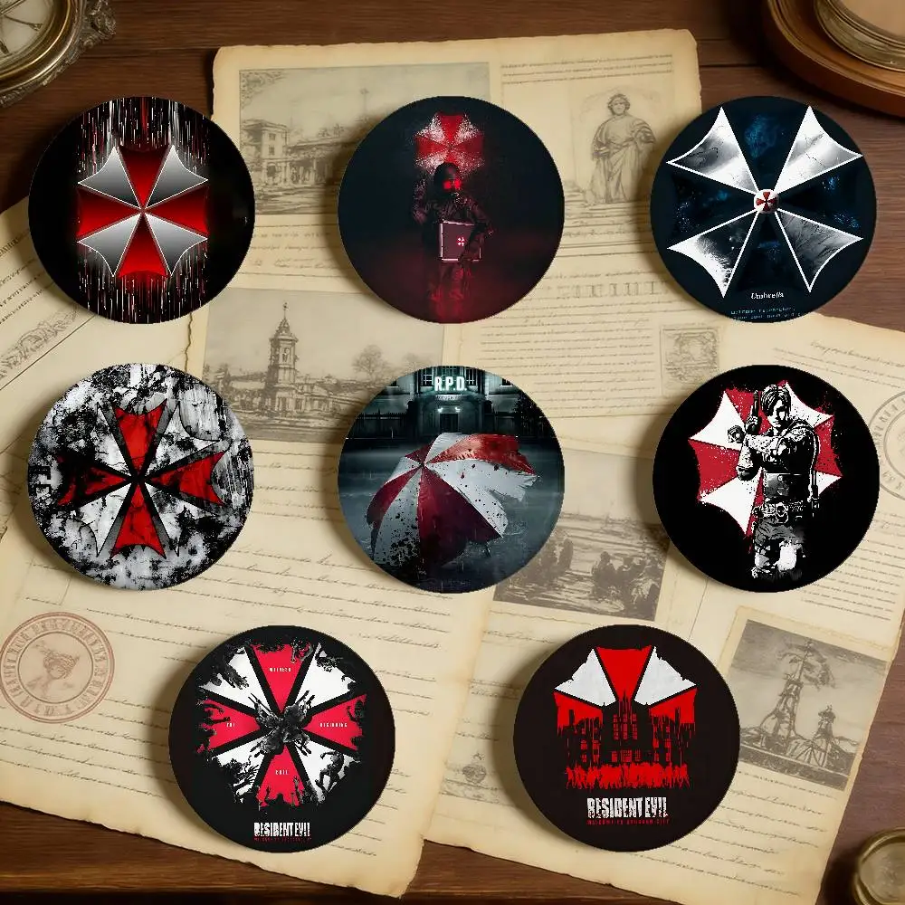 Umbrella Corporation Badges Peripheral Lapel Pins Tinplate Round Brooch For Shoulder Bag Accessories Souvenir Gifts