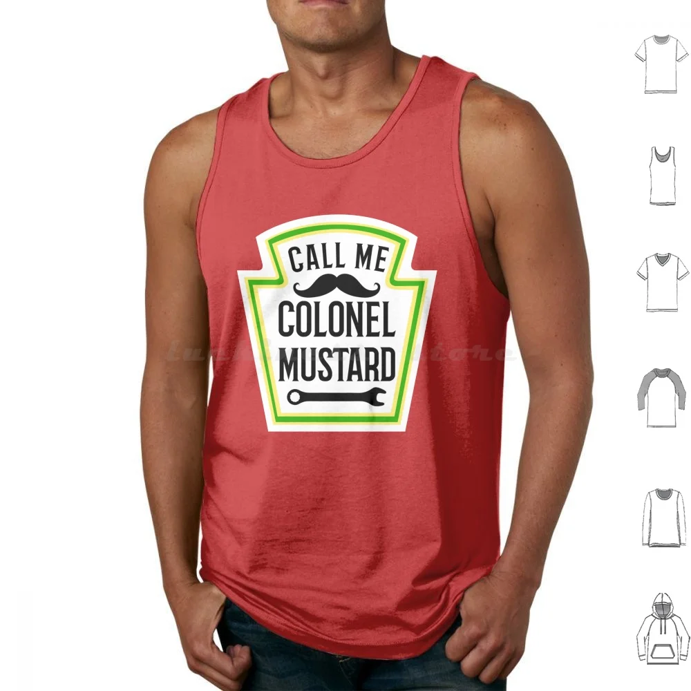 Colonel Mustard Costume Tank Tops Vest Sleeveless Funny Lovers Col