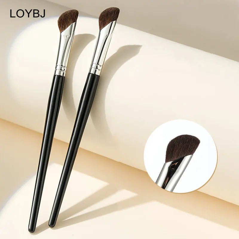 LOYBJ Nose Shadow Brush Eyeshadow Makeup Brushes Wing of Nose Bronzer Contour Eye Area Soft Horse Hair Cosmetic Blending Tools