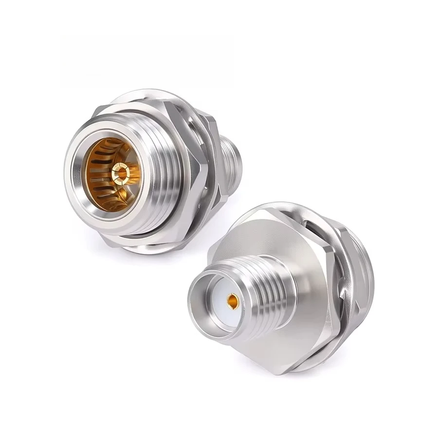 BMA Female to SMA Female Adapter with Bulkhead Mount RF Connector for DC-18GHz for PCB & RF Applications