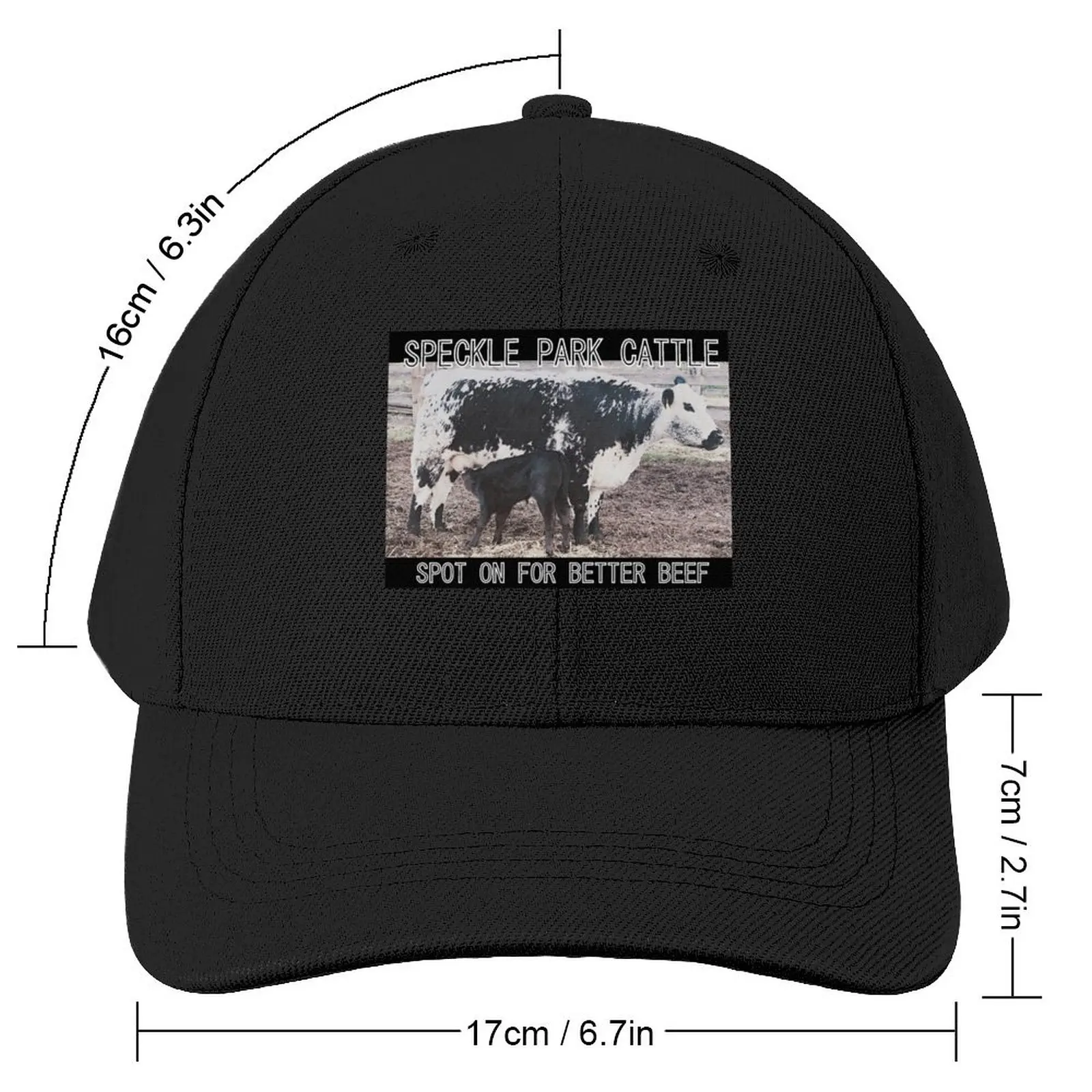 SPECKLE PARK CATTLE, SPOT ON FOR BETTER BEEF Baseball Cap Beach Outing Mountaineering Snap Back Hat hard hat Cap For Women Men's