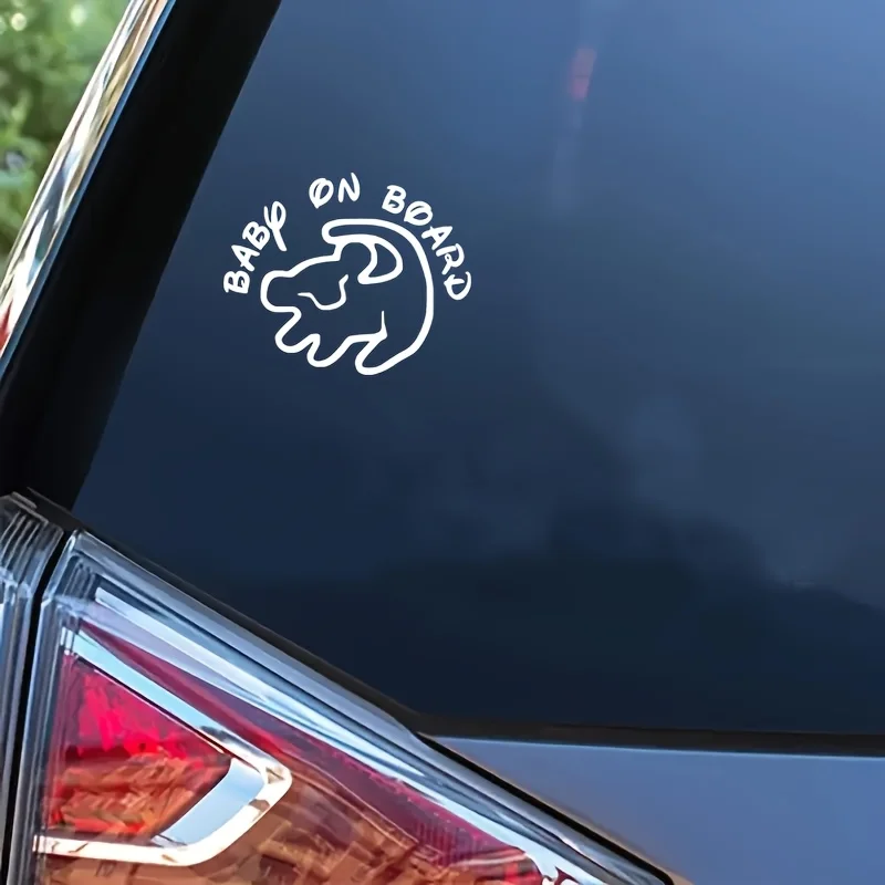 Cute Lion Cub Vinyl Car Sticker 