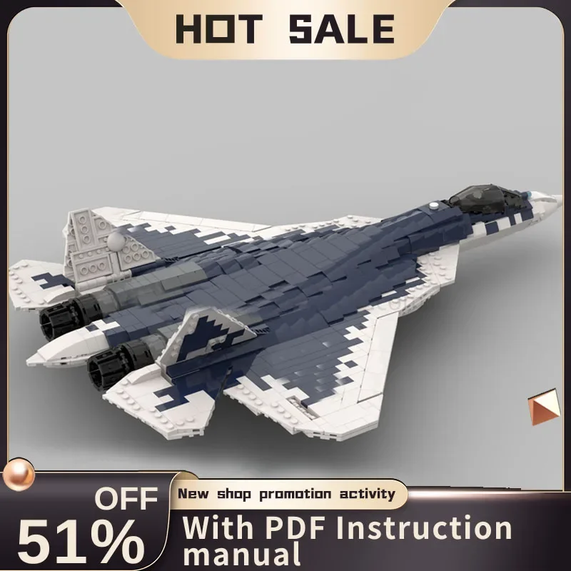 

Новинка, 2063 шт., Moc, военное оружие, Su-57 Felon, модель реактивного истребителя, строительный блок, технология, сборка своими руками, детские игрушки, подарки на праздник для мальчиков