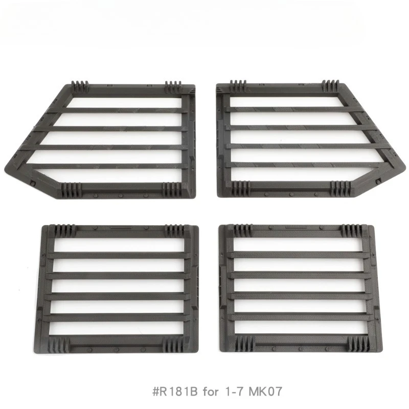 1 Set Car Window Armor Grille for 1/7 RC Crawler Car Traxxas Relalo Crobol MK07 JK07 Accessories