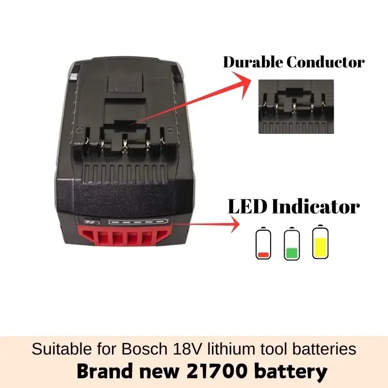 8AH/10AH/12AH для BOSCH Professional 18V 21700 батарея ProCORE 18V Li-Ion Замена для BAT609 BAT618 с bms