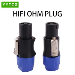 YYTCG Ohm Plug 4-core Professional Plug Amplifier Audio Cable Connector, Solder-free Design, Easy Installation 10pcs/20pcs