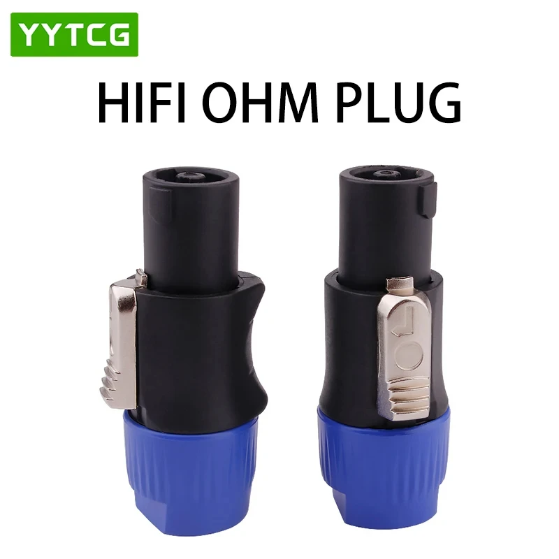 YYTCG Wtyczka Ohm 4-żyłowa profesjonalna wtyczka Wzmacniacz Złącze kabla audio, konstrukcja bez lutowania, łatwa instalacja 10szt/20szt